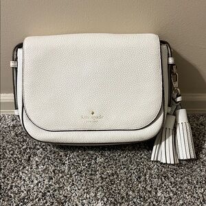 Kate Spade Elegant White Crossbody Bag